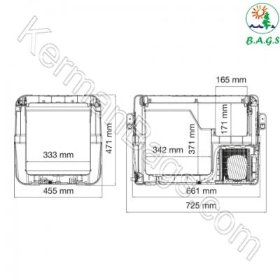 یخچال و فریزر خودرو وایکو مدل CFX-50