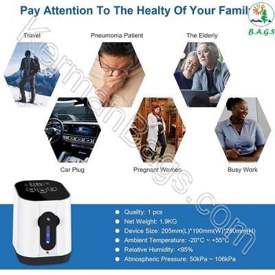 اکسیژن ساز قابل حمل Creliver با ظرفیت 1-4 لیتر