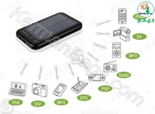 پاور بانک 2600 میلی آمپر (شارژر خورشیدی و چراغ قوه دار)