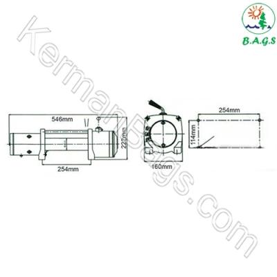 وینچ 12000pd کابلی