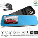 4.3 inch 4.3-inch car mirror with two front and rear cameras